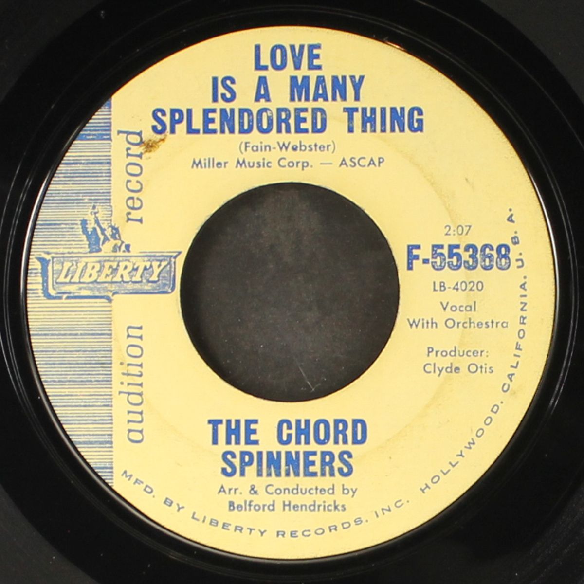 call me / love is a many splendored thing by CHORD SPINNERS