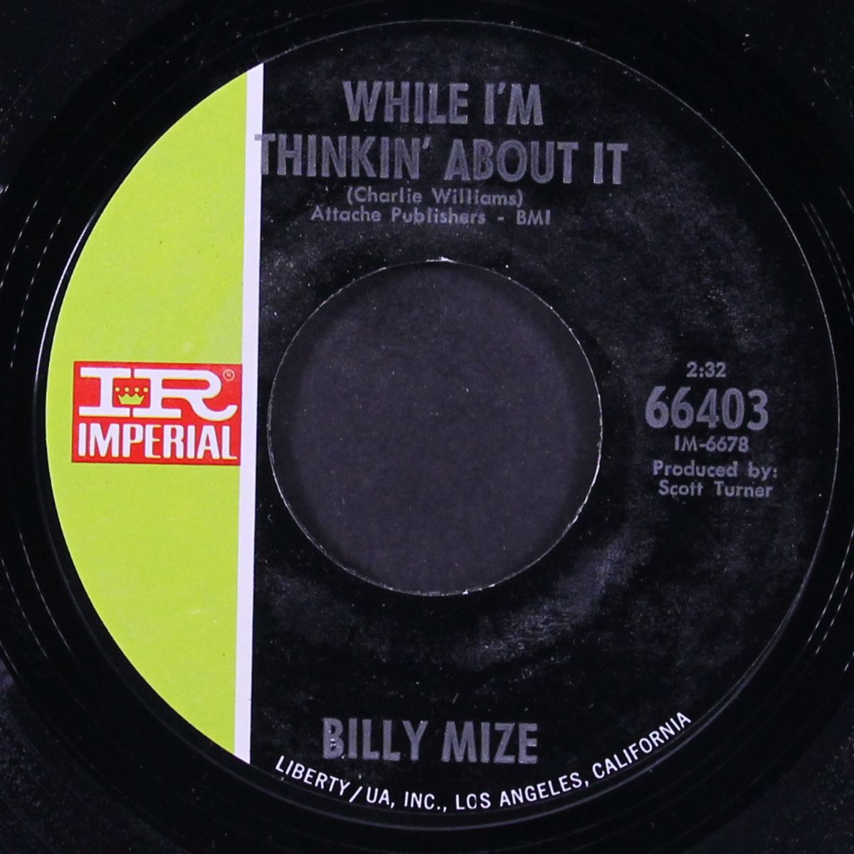 while i'm thinkin' about it by BILLY MIZE