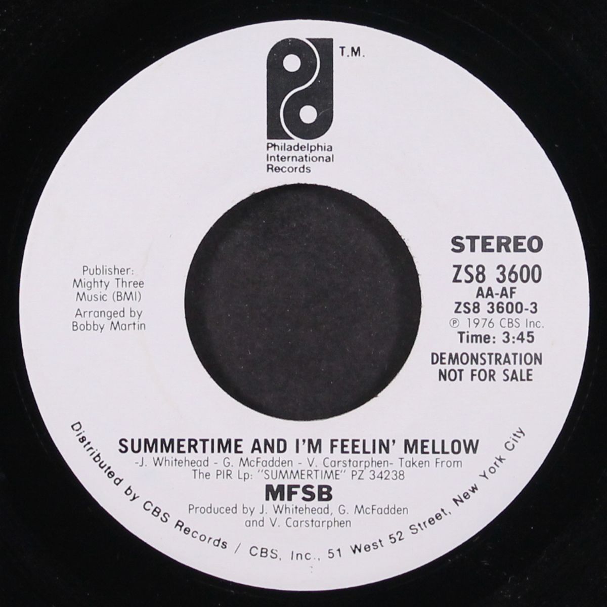 summertime and i'm feelin' mellow / mono by MFSB