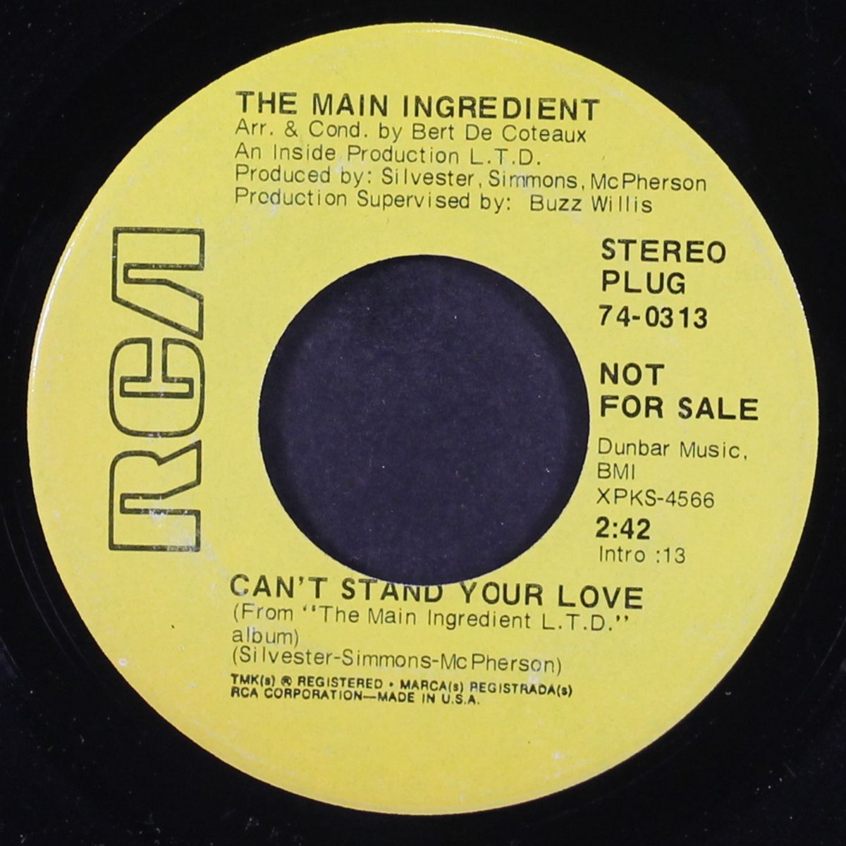 can't stand your love / the girl i left behind by MAIN INGREDIENT