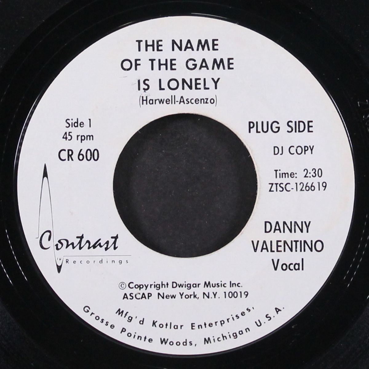 the name of the game is lonely by DANNY VALENTINO