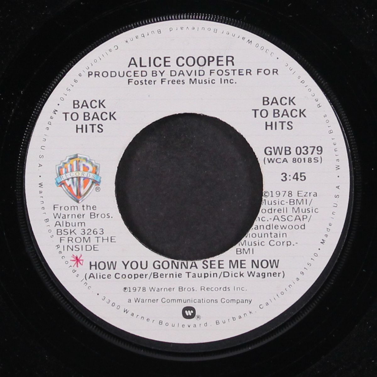 how you gonna see me now / from the inside by ALICE COOPER