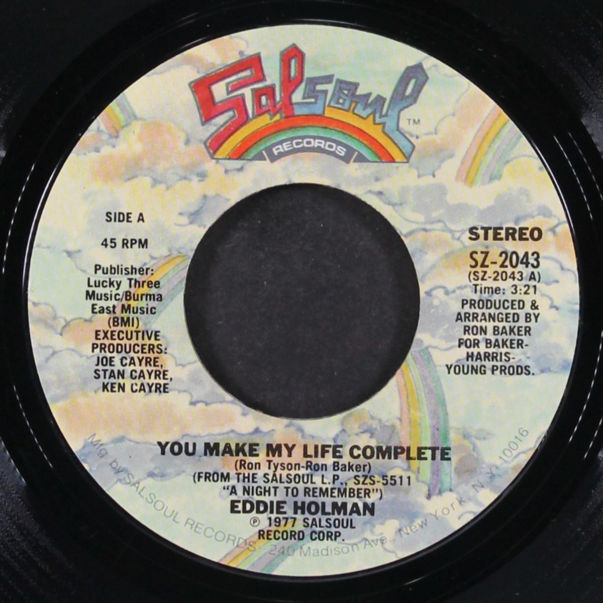 you make my life complete / somehow you make me feel by EDDIE HOLMAN