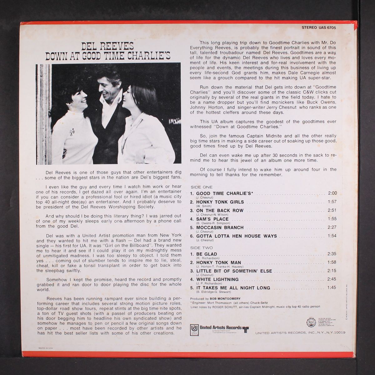 down at good time charlie's by DEL REEVES