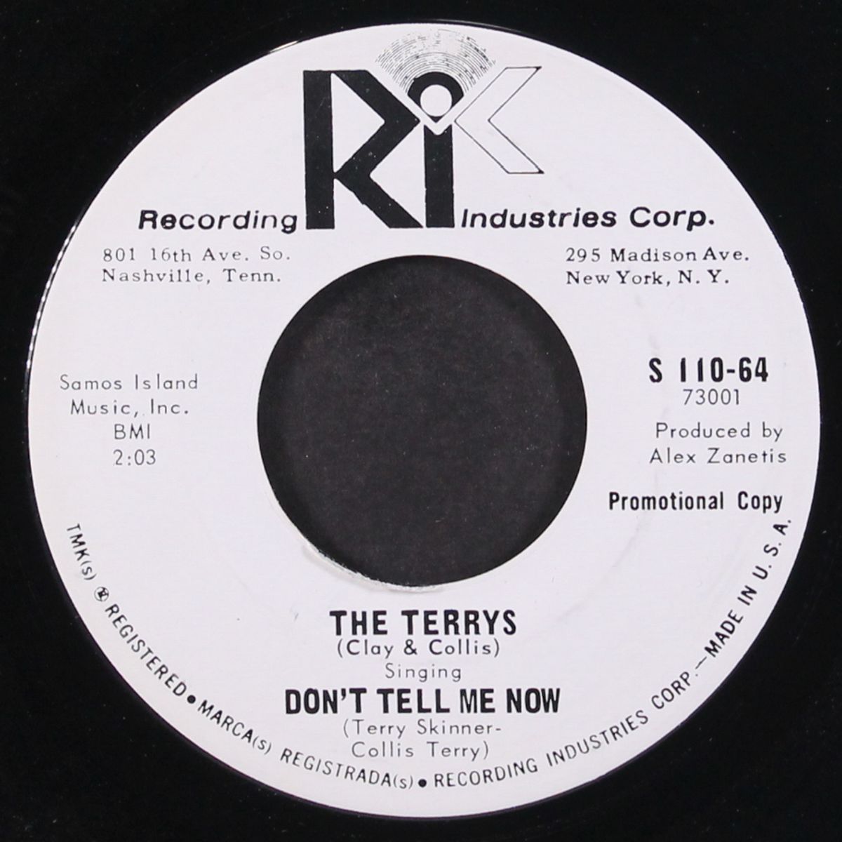 don't tell me now / the girls get prettier every day by TERRYS