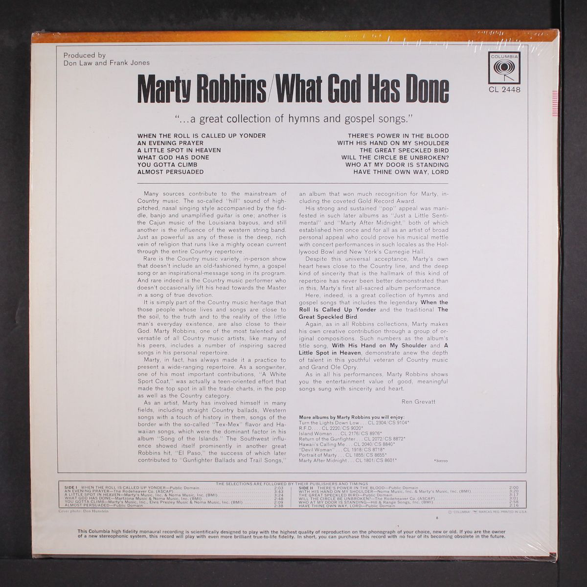 what god has done by MARTY ROBBINS