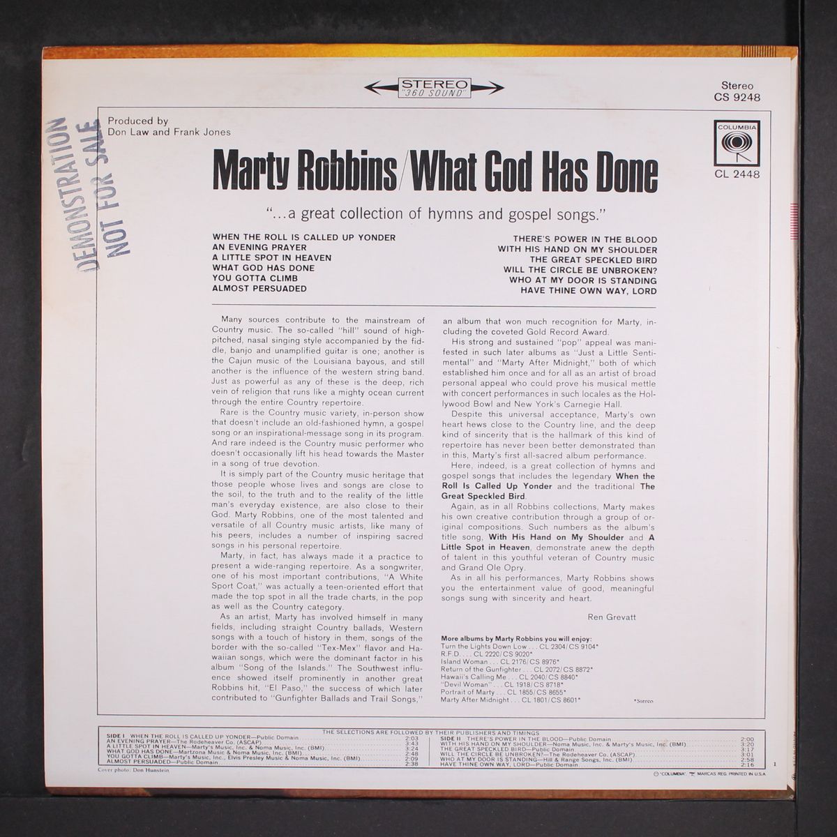 what god has done by MARTY ROBBINS