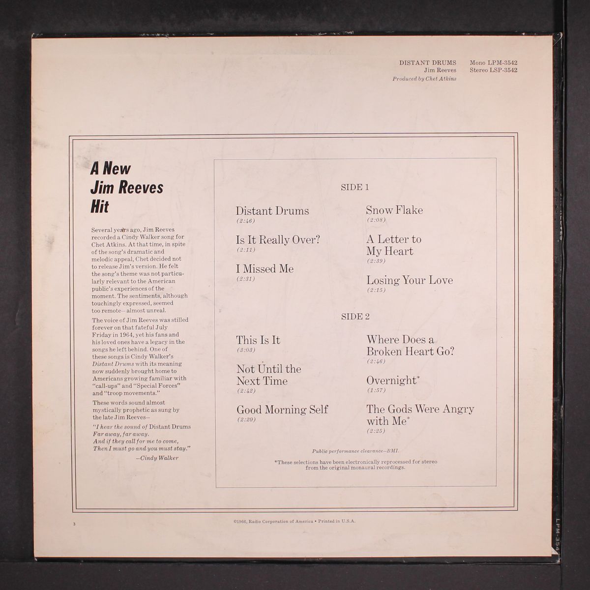 distant drums by JIM REEVES