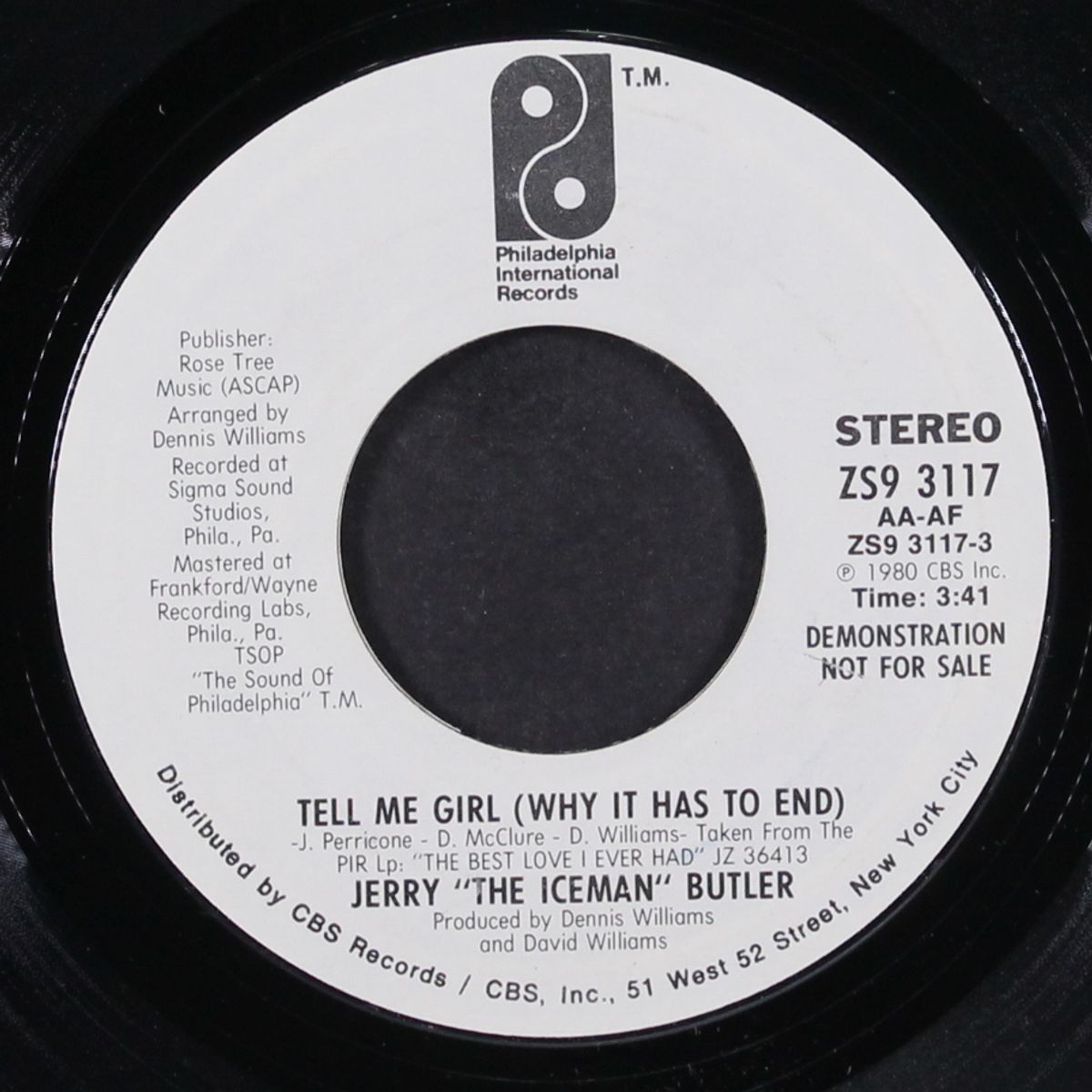 tell me girl (why it has to end) / same by JERRY BUTLER