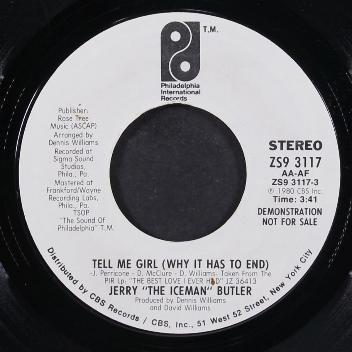 tell me girl (why it has to end) / same by JERRY BUTLER