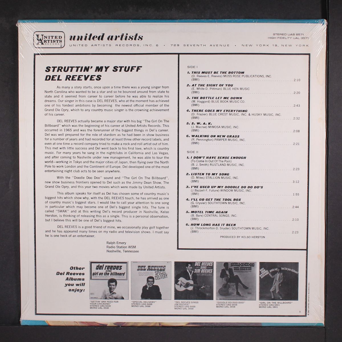 struttin' my stuff by DEL REEVES