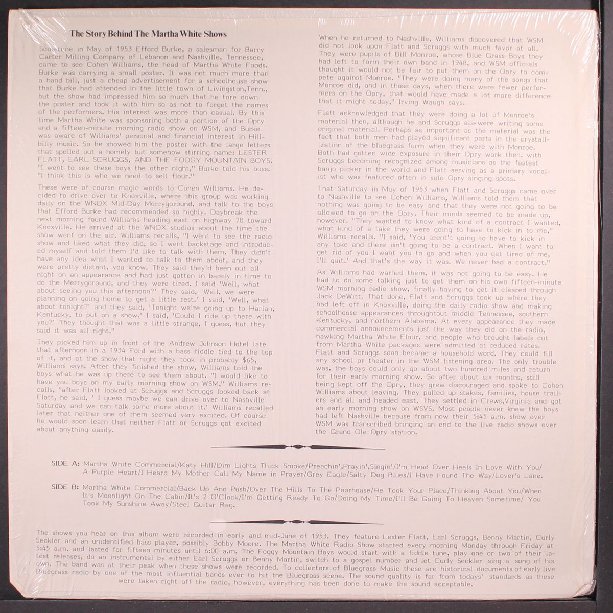 martha white biscuit time 1953 by FLATT & SCRUGGS