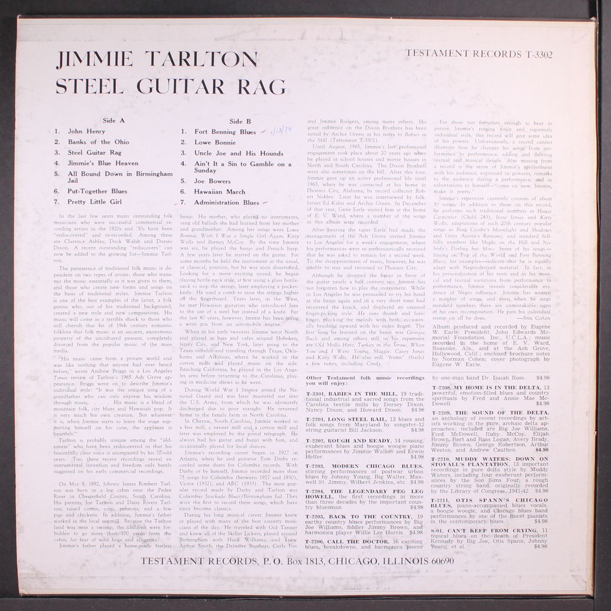 steel guitar rag by JIMMIE TARLTON