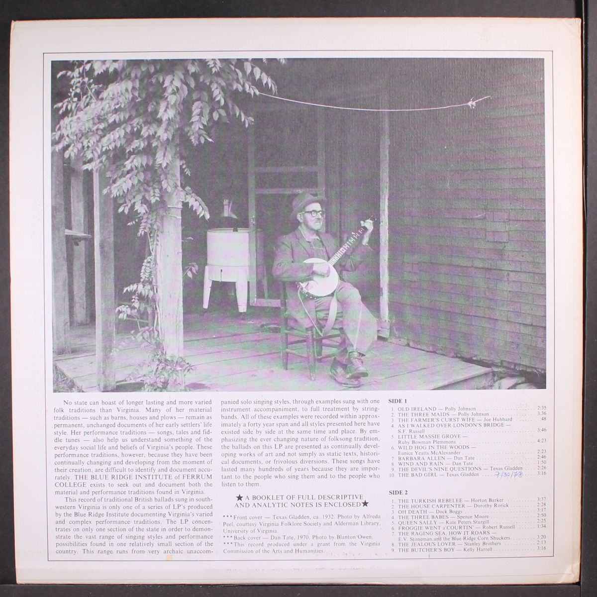 virginia traditions; ballads from british tradition by VARIOUS