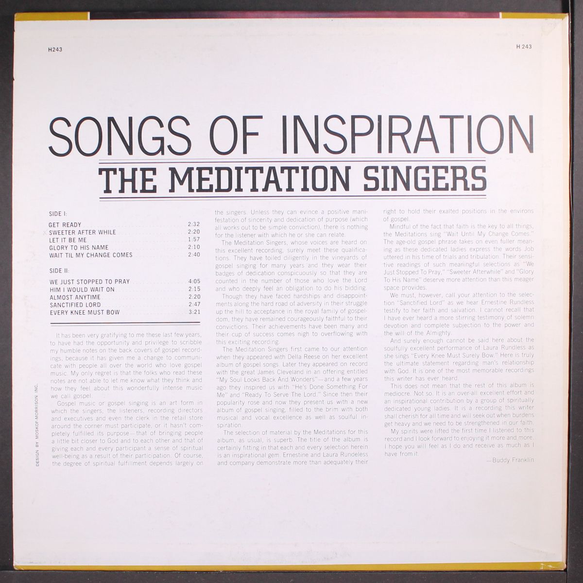 songs of inspiration by MEDITATION SINGERS