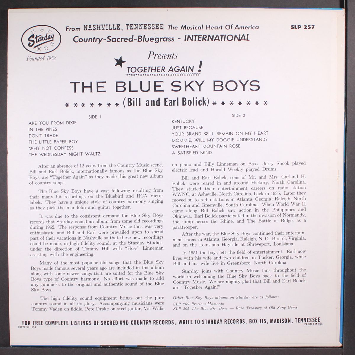 together again by BLUE SKY BOYS