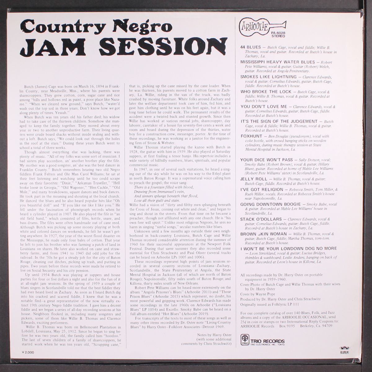 country negro jam session by VARIOUS