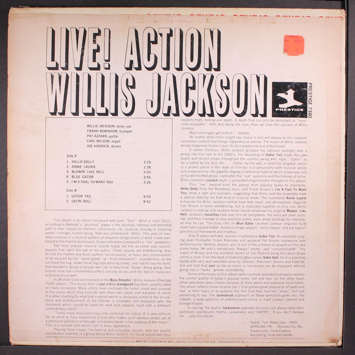 live action by WILLIS JACKSON