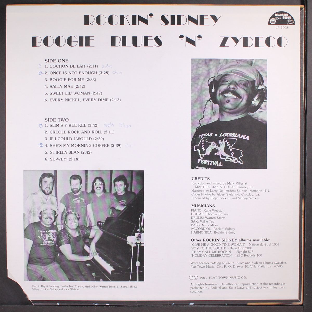 boogie blues 'n' zydeco by ROCKIN' SIDNEY