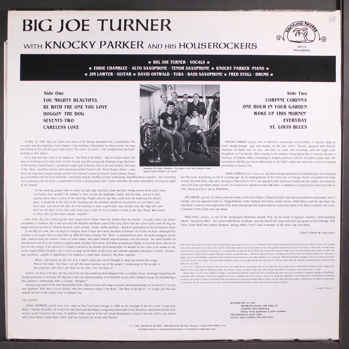 with knocky parker and his houserockers by BIG JOE TURNER