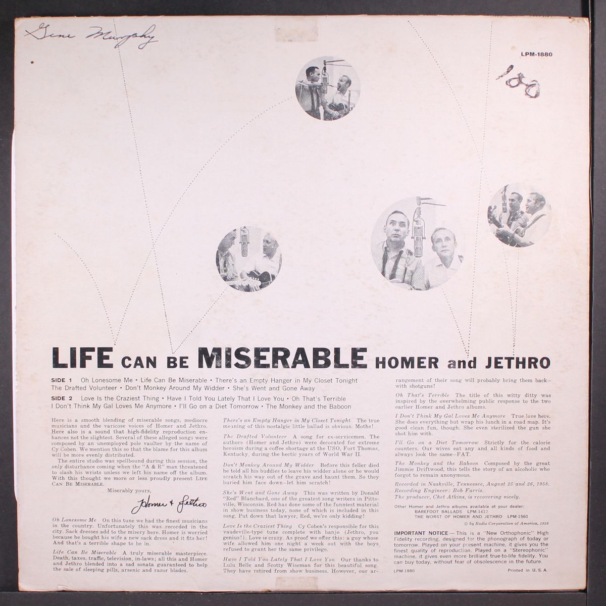 life can be miserable by HOMER & JETHRO