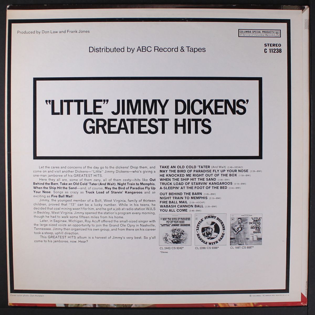 greatest hits by LITTLE JIMMY DICKENS