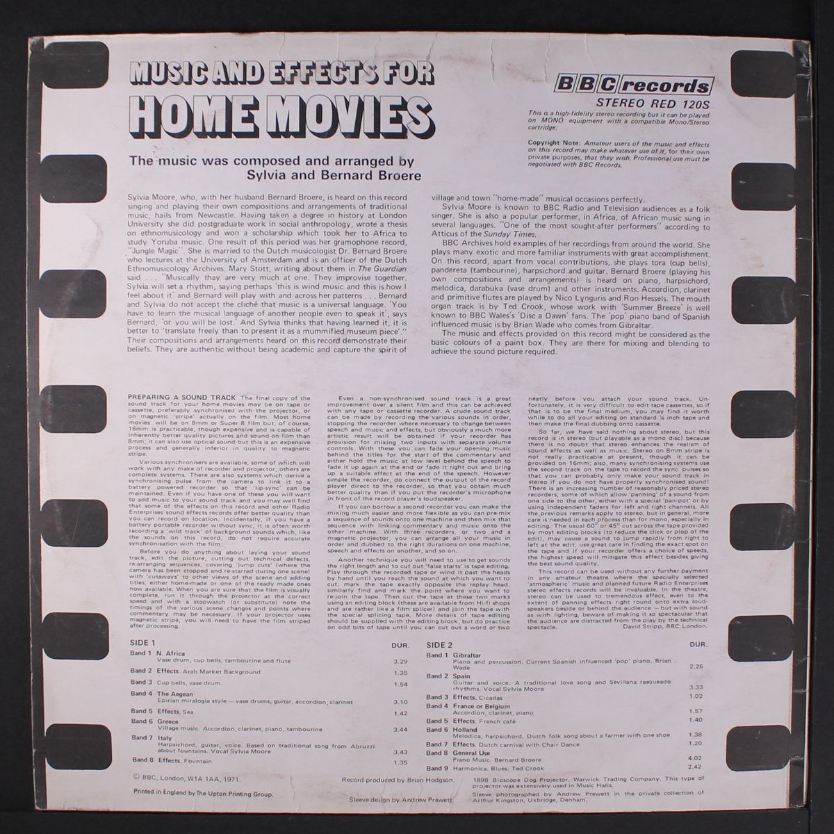 music and effects for home movies by NO ARTIST