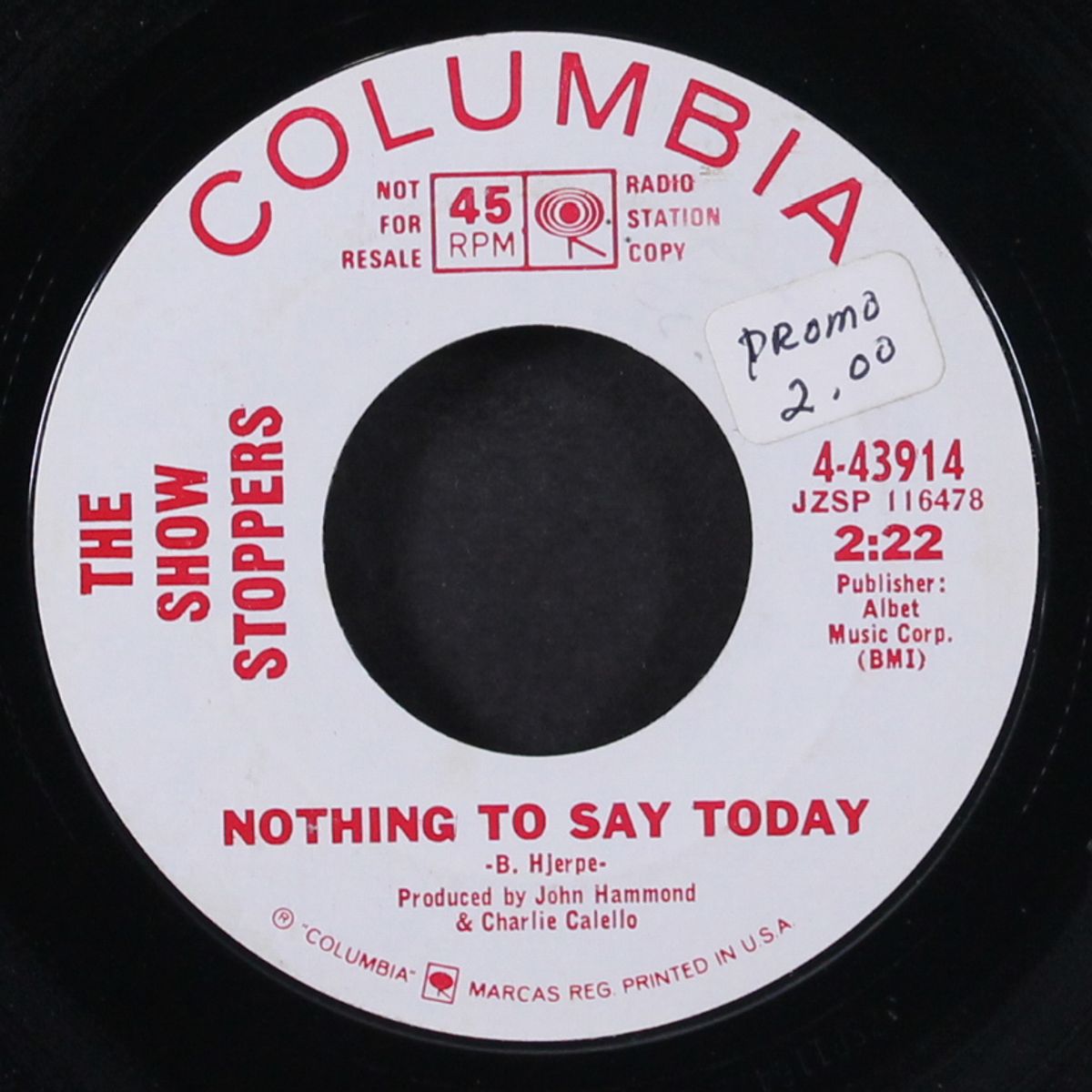 nothing to say today by SHOW STOPPERS