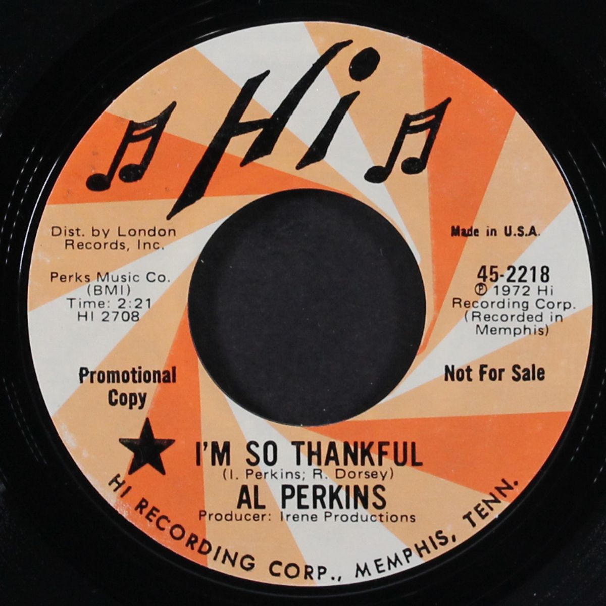 i'm so thankful by AL PERKINS