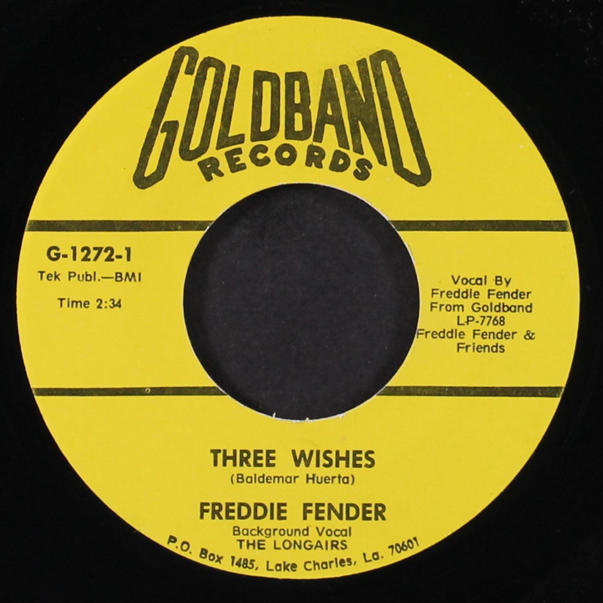 me and my bottle of rum / three wishes by FREDDIE FENDER