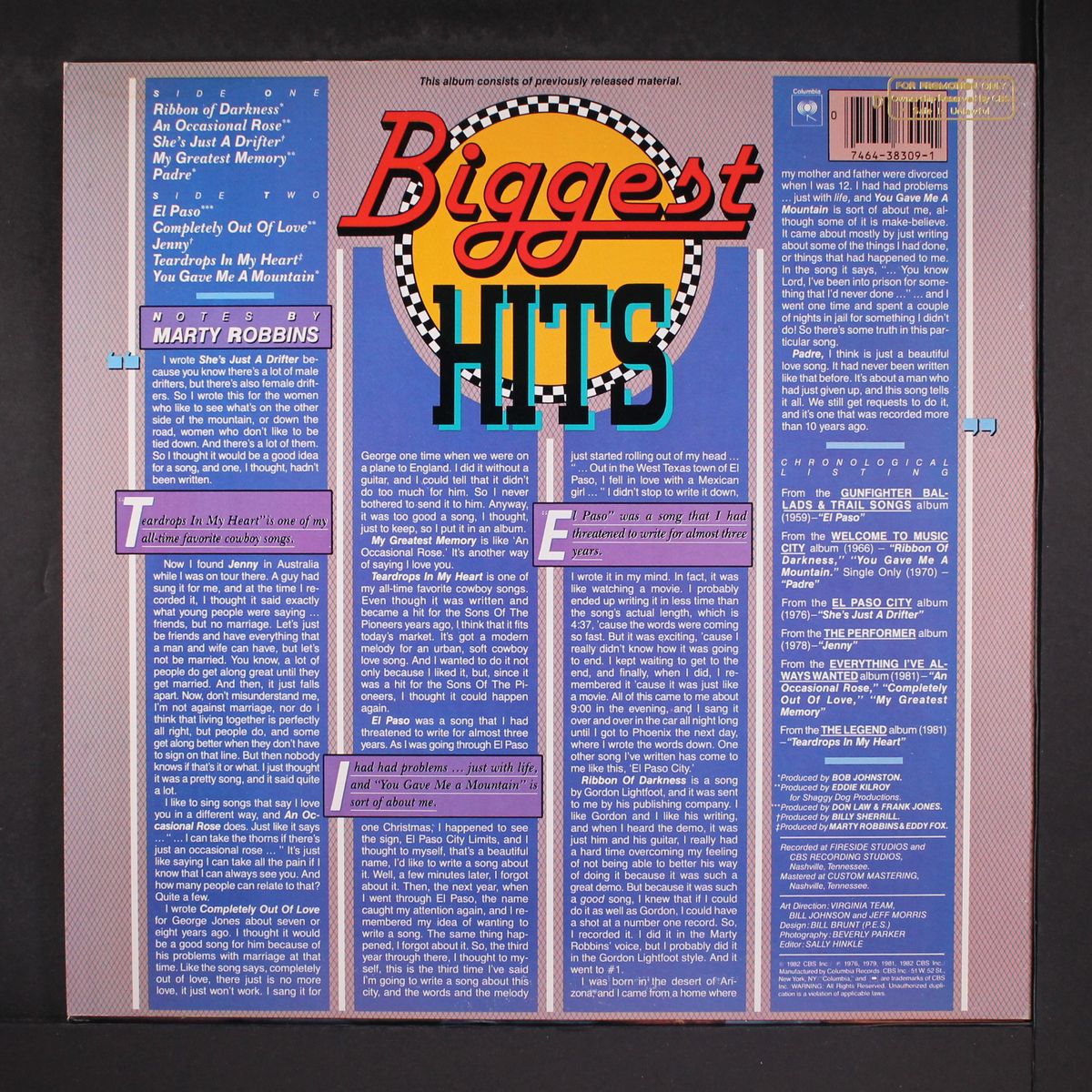biggest hits by MARTY ROBBINS