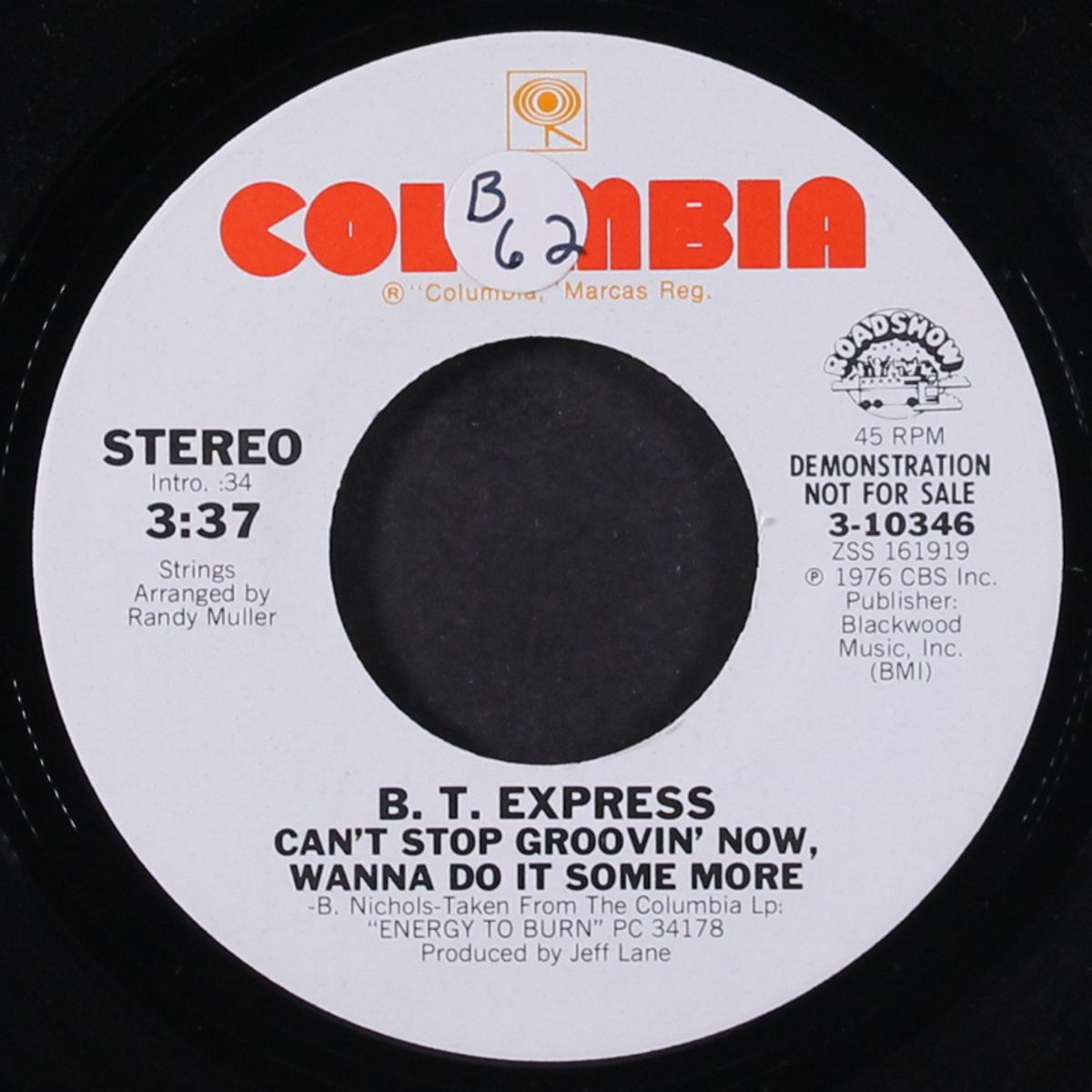 can't stop groovin' now, wanna do it some more / mono by B.T. EXPRESS