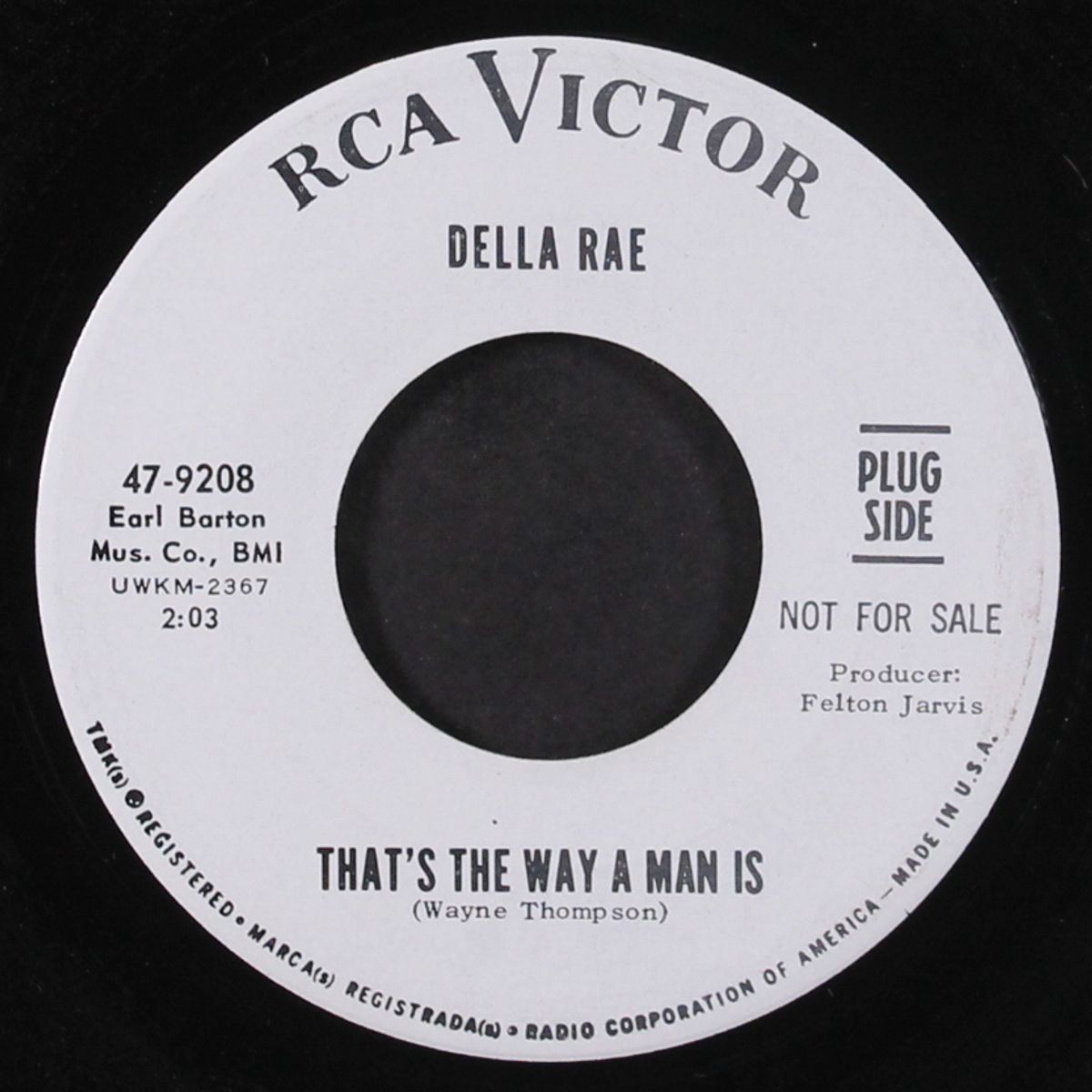that's the way a man is / time and distance by DELLA RAE
