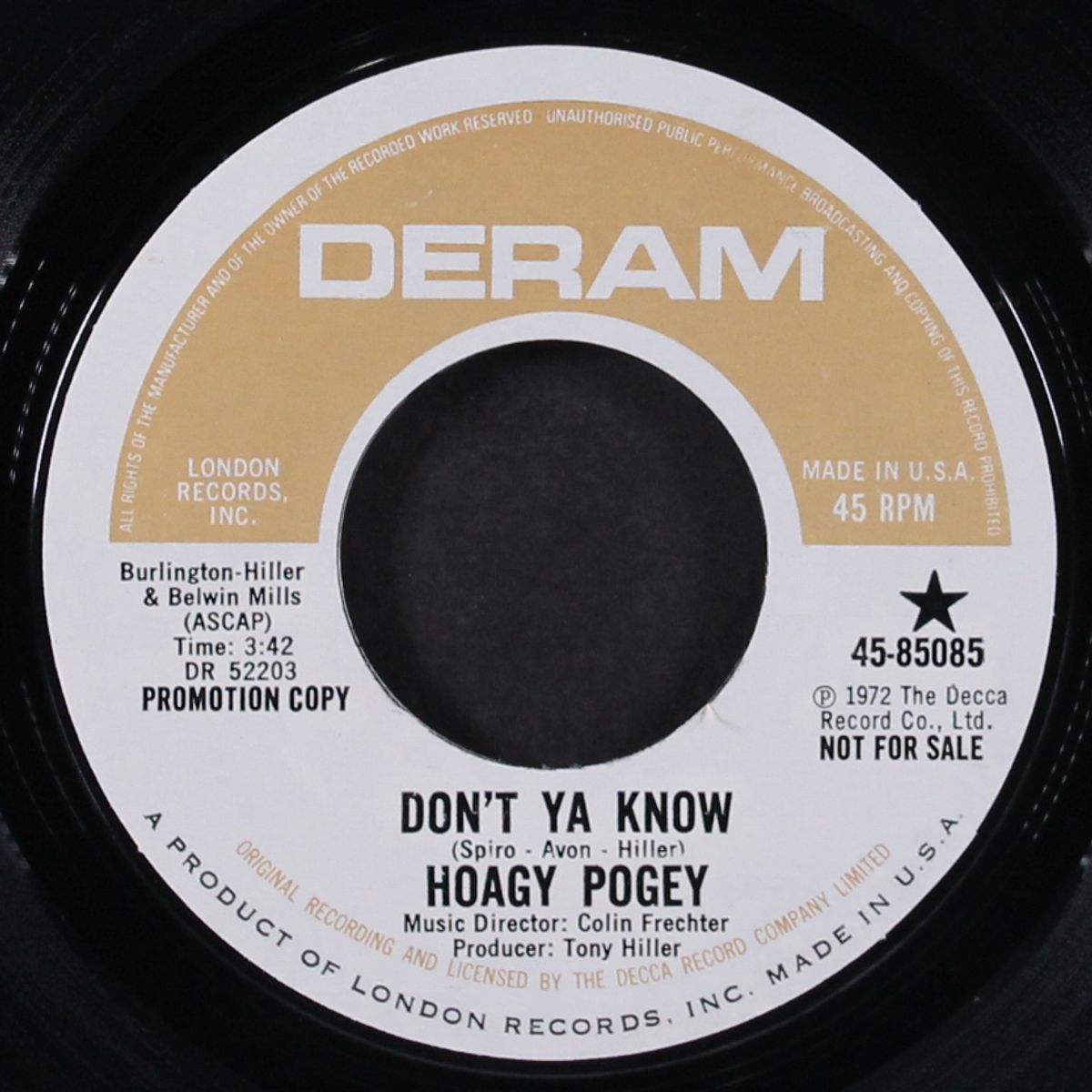 don't ya know / why don't you go away by HOAGY POGEY