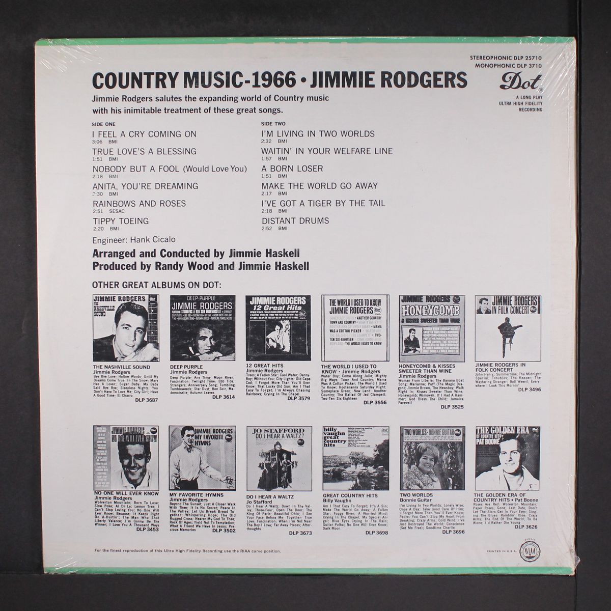 country music 1966 by JIMMIE RODGERS