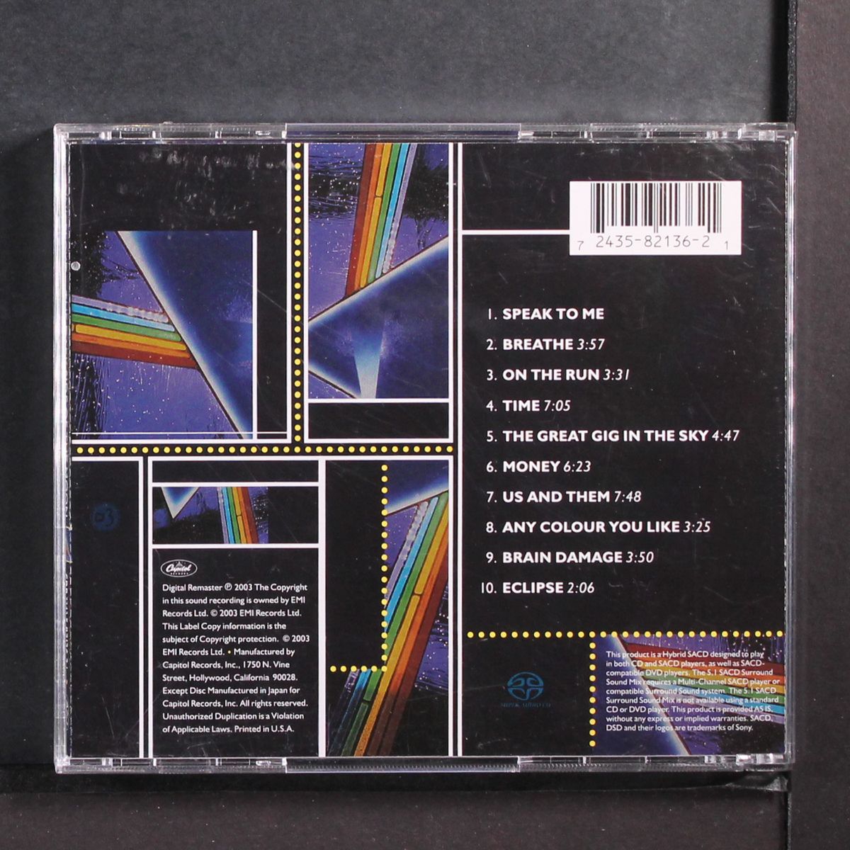 the dark side of the moon by PINK FLOYD