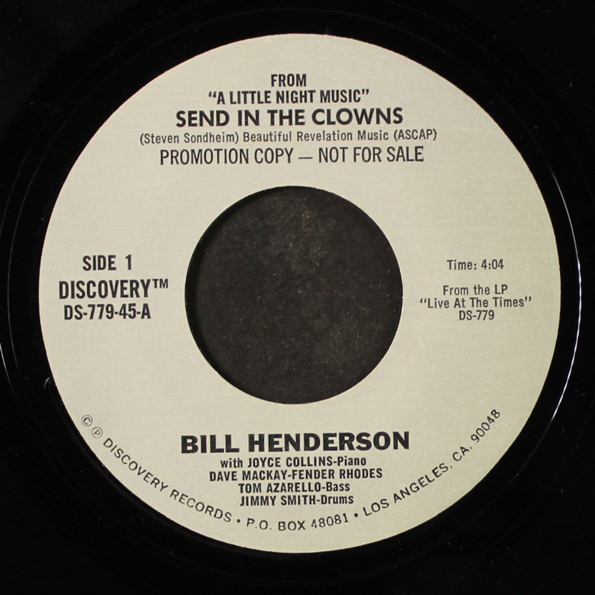 send in the clowns / watch what happens by BILL HENDERSON