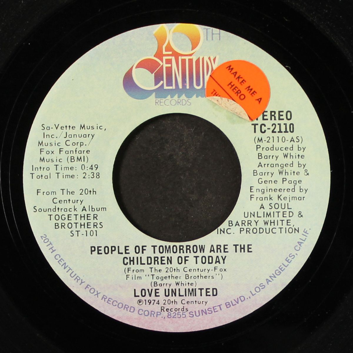 people of tomorrow are the children of today / so nice to hear by LOVE UNLIMITED
