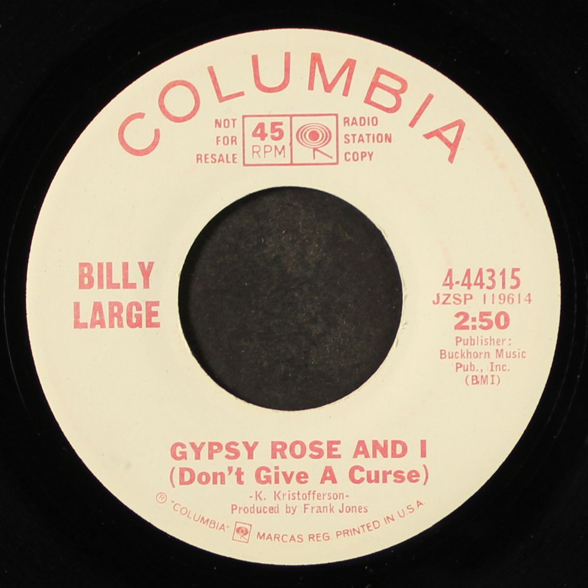 pretty girls / gypsy rose and i by BILLY LARGE