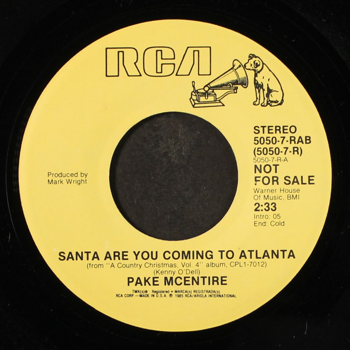 santa are you coming to atlanta / a christmas letter by PAKE MCENTIRE