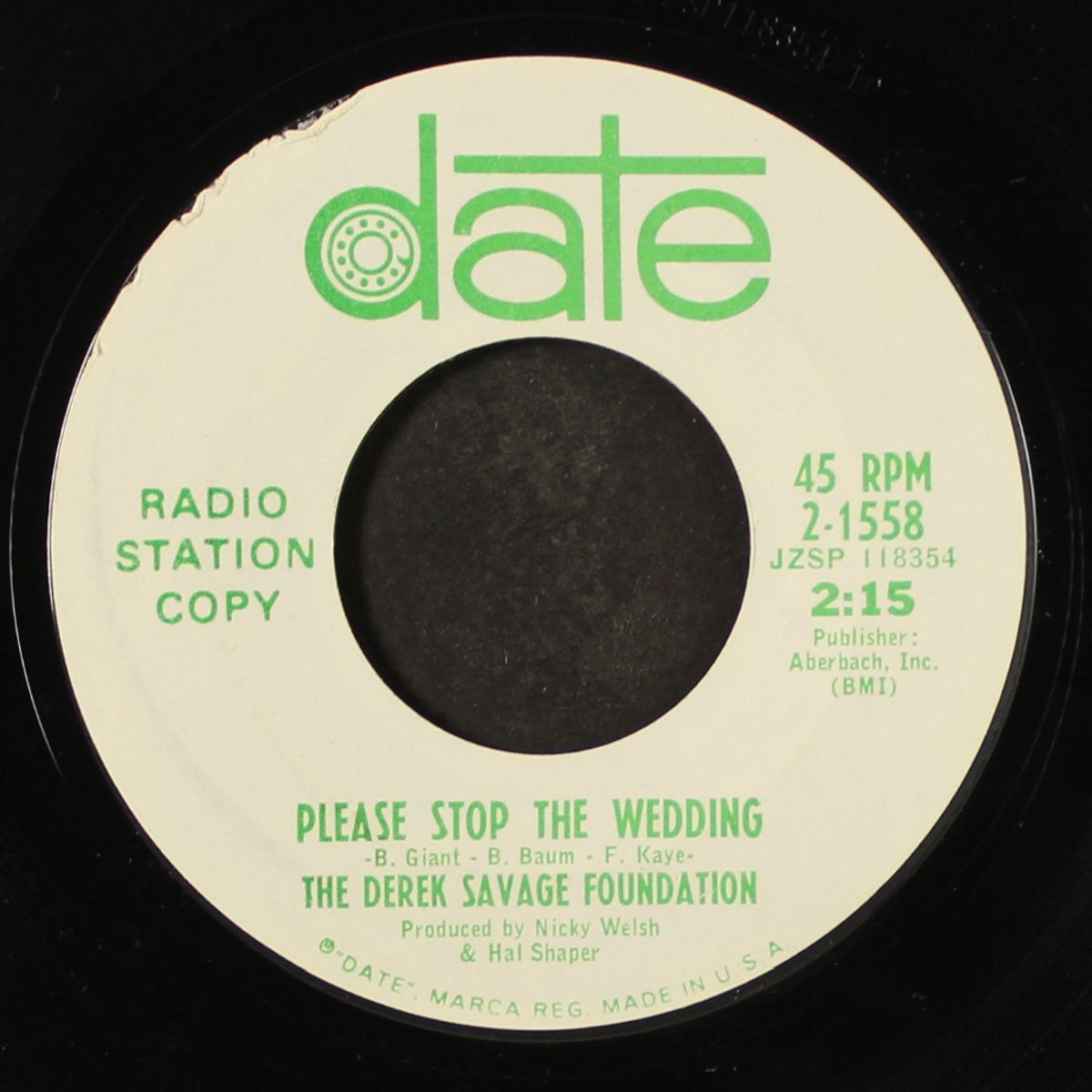 breakin' through / please stop the wedding by DEREK SAVAGE FOUNDATION
