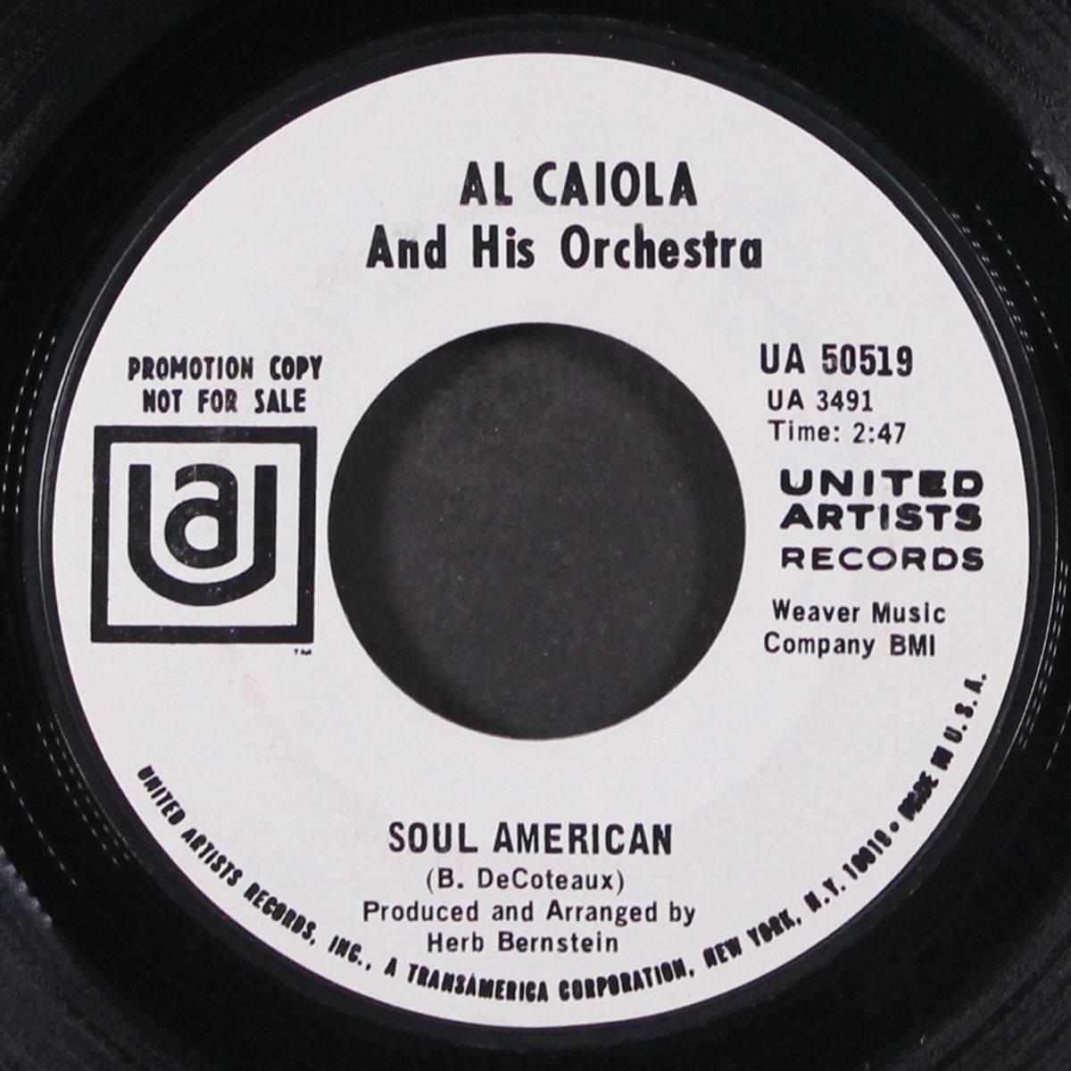 infinity blue / soul american by AL CAIOLA