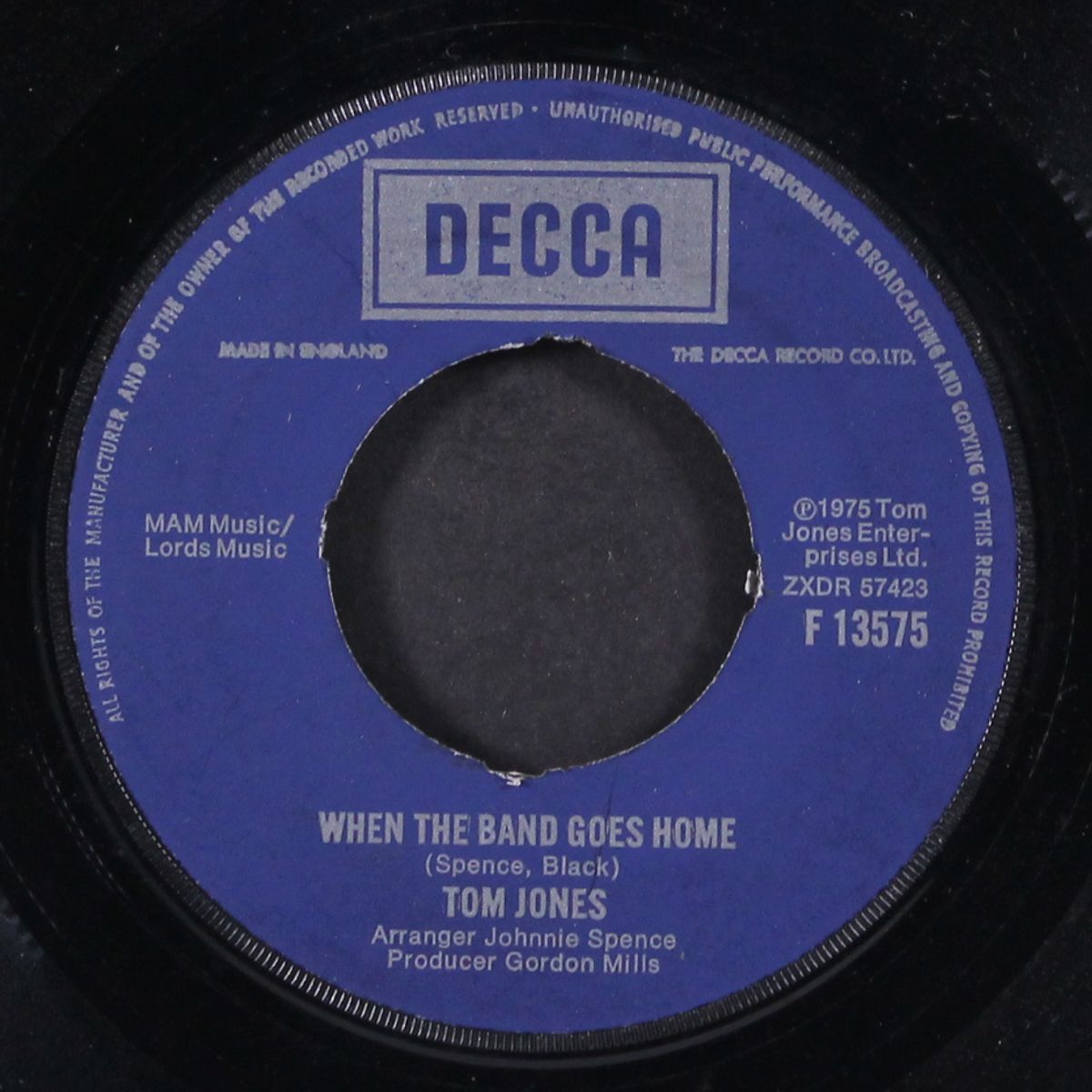 ain't no love / when the band goes home by TOM JONES