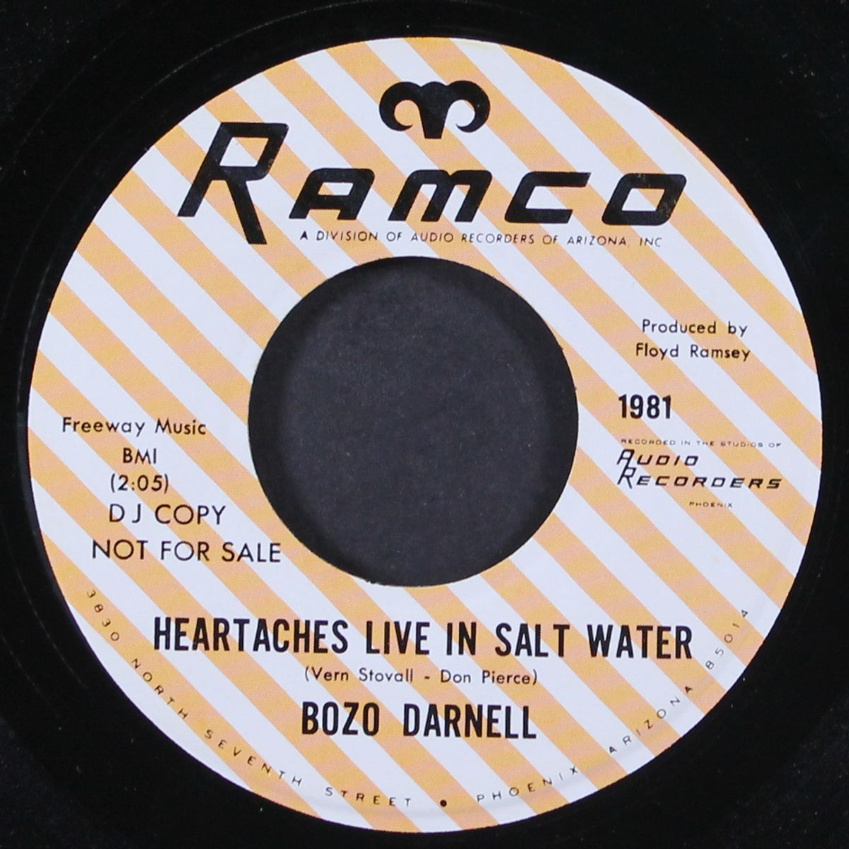 heartaches live in salt water / you've got to pay the fiddler by BOZO DARNELL