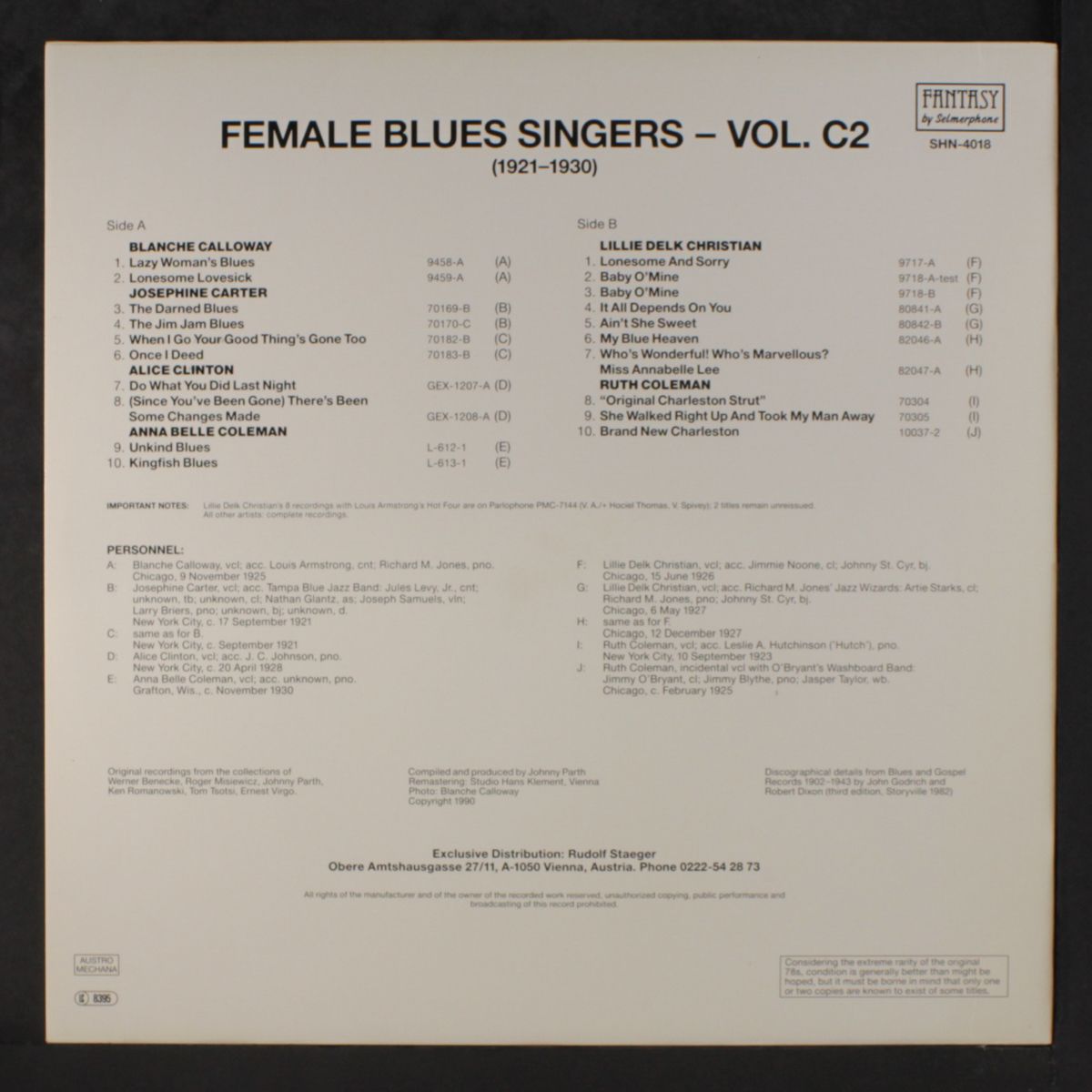 female blues singers, vol. c2 by VARIOUS