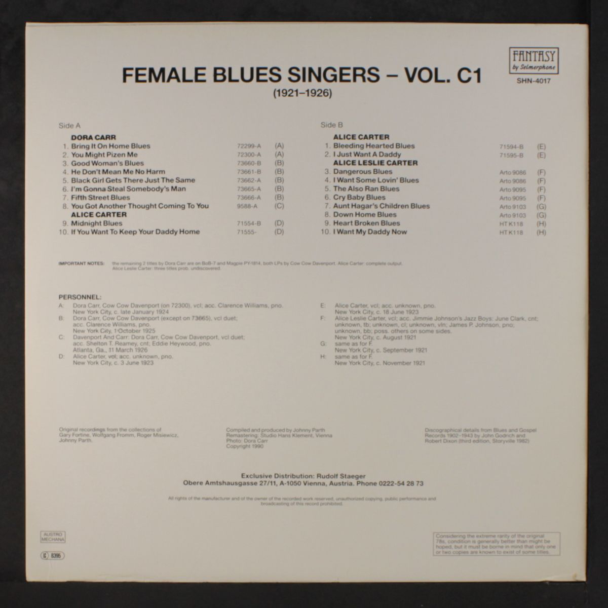 female blues singers volume c1 (1921-1926 ) by VARIOUS