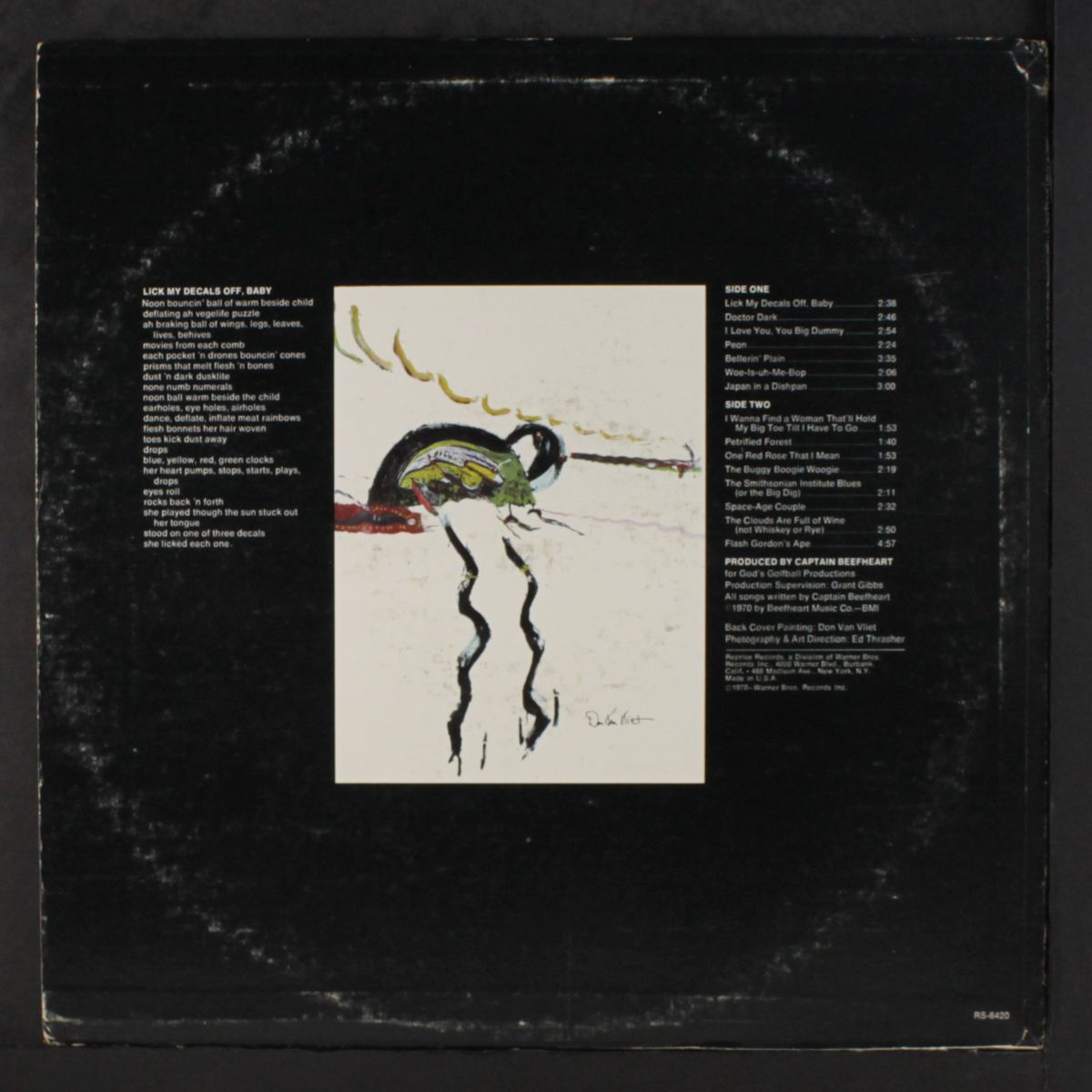 lick my decals off, baby by CAPTAIN BEEFHEART & HIS MAGIC BAND