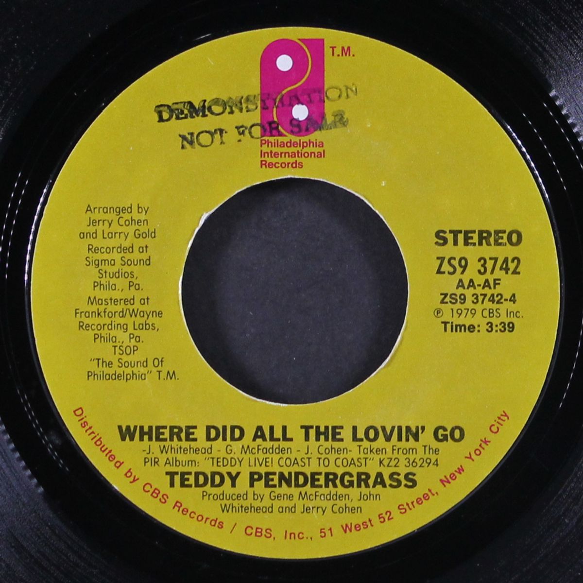 where did all the lovin' go / it's you i love by TEDDY PENDERGRASS