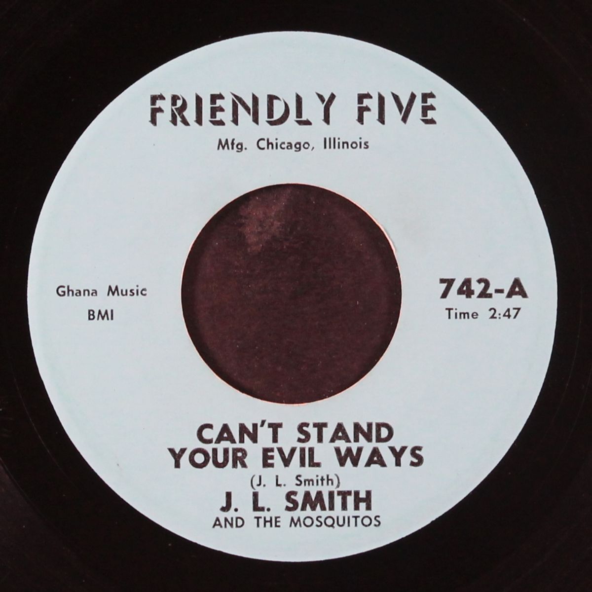 can't stand your evil ways / my spirit will be with you by J.L. SMITH