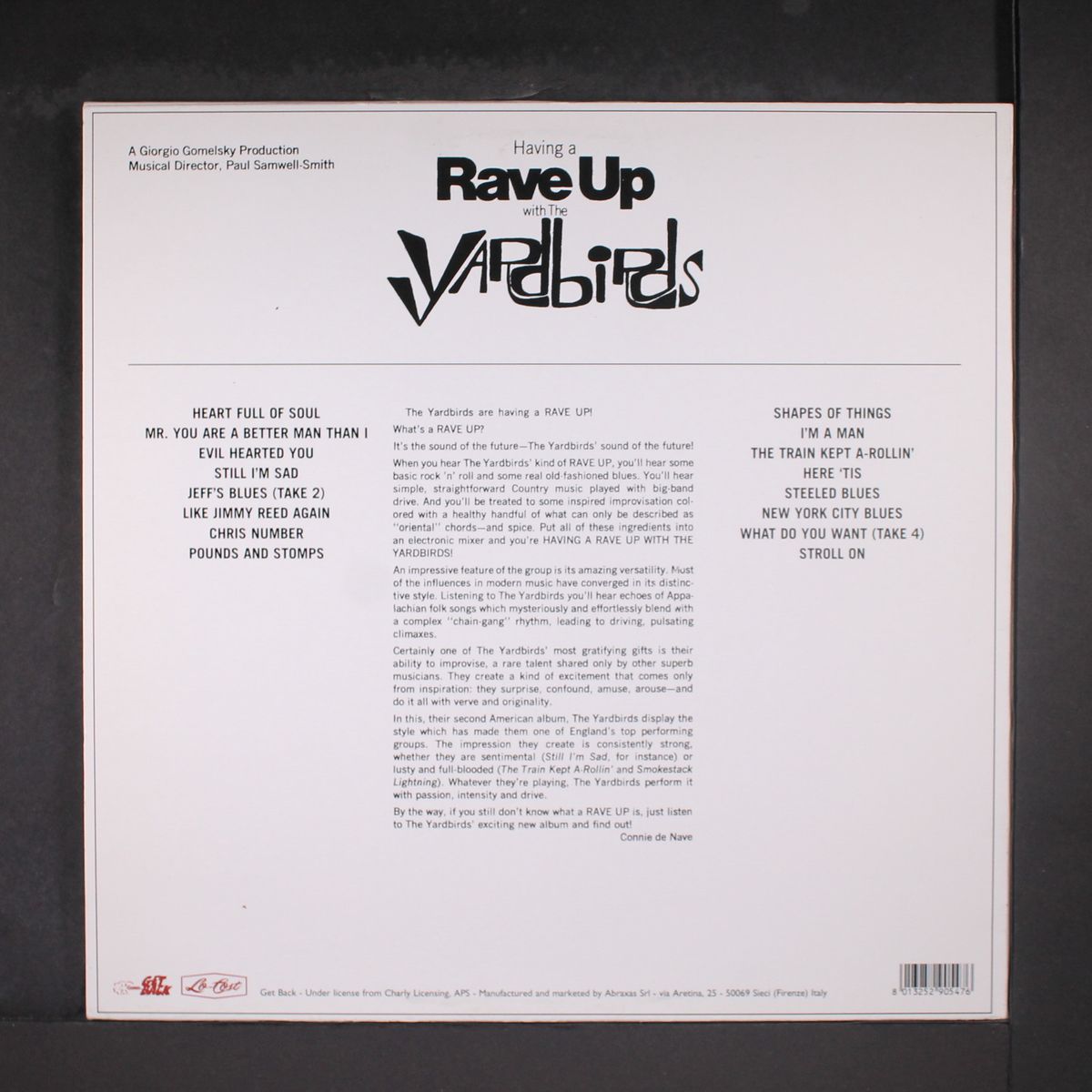 having a rave up with the yardbirds by YARDBIRDS